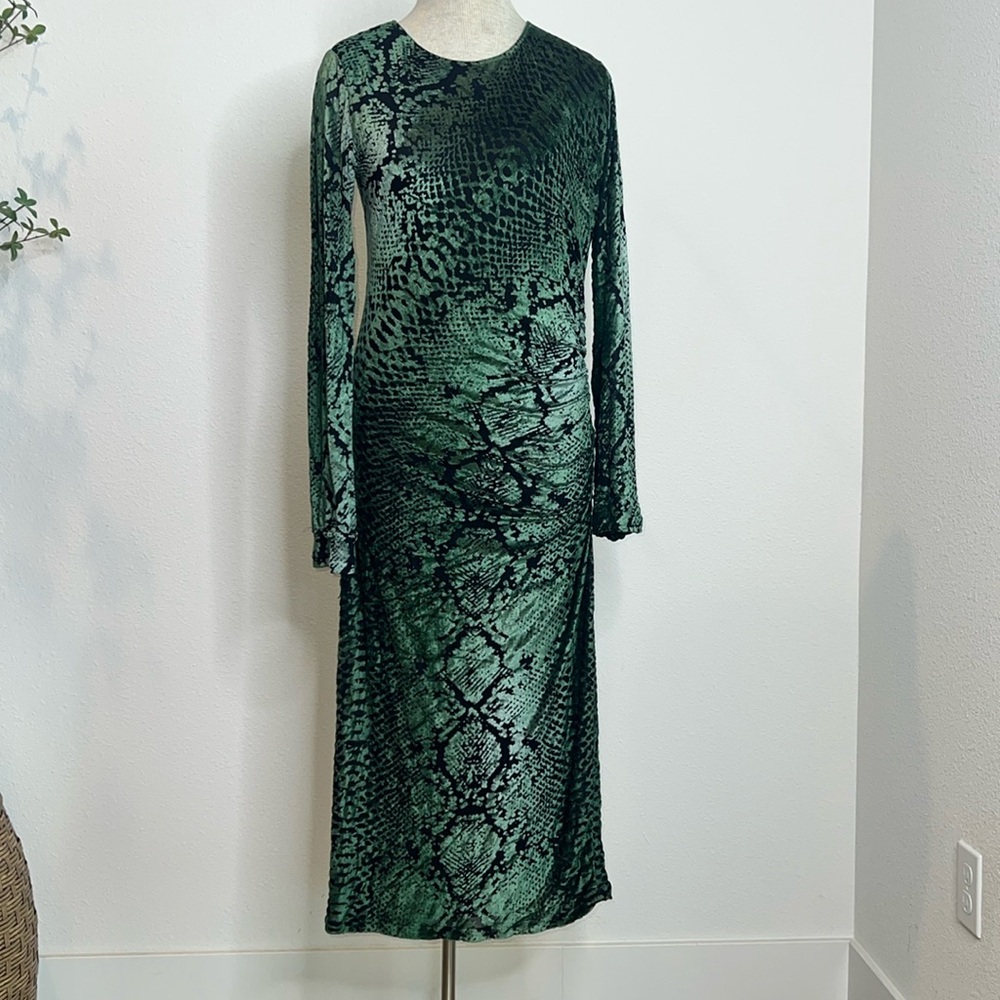 Fuzzi Burnout Python Print Dress - image 1